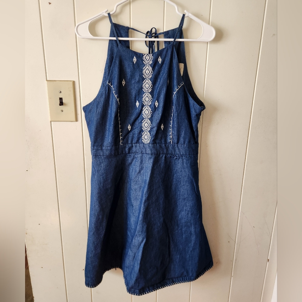 Moon River Blue Denim Dress Size L